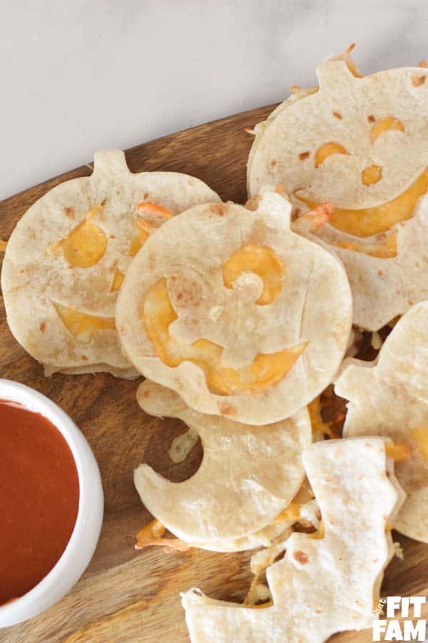 Baked Halloween Quesadillas - That Fit Fam